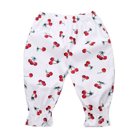 

Baby Girls Pants Polka Dots Printed Mid Waisted New Casual Fashion Cropped Bloomers Dailywear Streetwear Cozy Trousers