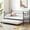 Black, variant on VECELO Twin Daybed with Trundle, Metal Bed Frame & Trundle Frame Set with Wheels, No Box Spring Needed Sofa Bed Frame for Living Room Guest Room, White