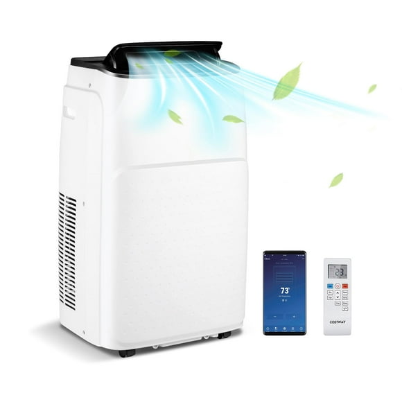 Giantex 13000 BTU Smart Portable Air Conditioner & Heater, 4-in-1 Stand up AC Unit w/Window Kit For Rooms up to 600 Sq.ft