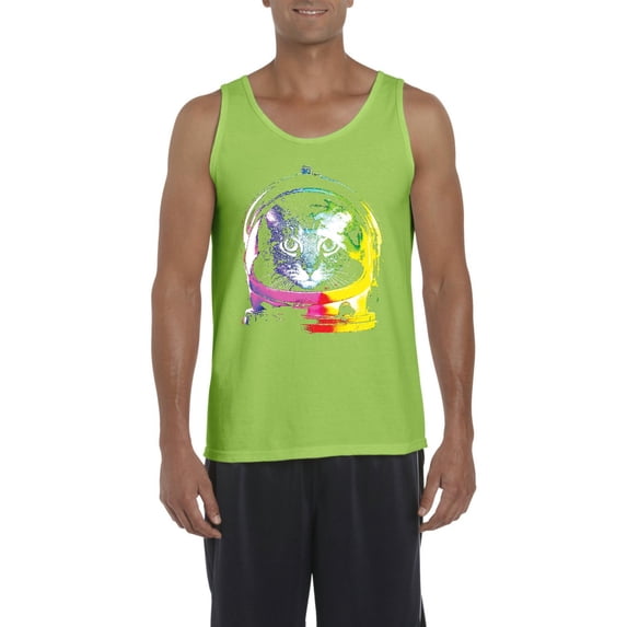 Artix - Men's Tank Top for Men, up to Men Size 3XL - Space Cat
