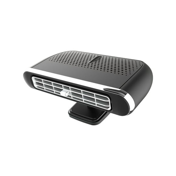 Silver 12V Car Heater Defroster Warm Cold Air Dual Use Portable Adjustable Vehicle Heating Demisting Device Silver Color For Winter Driving Comfort