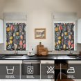 thumbnail image 4 of Mushroom (44) Kitchen Curtain Valance 3 Piece Home Curtains and Valance Set Curtain Sink Window Decor Window Treatment Tier 27.5x36 Length, 4 of 6
