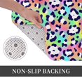 Bathroom Rugs Non Slip Washable, Trendy rainbow cow print Water
