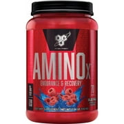 BSN Amino X Amino Acids + BCAA Powder, Blue Raz, 70 Servings