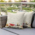 thumbnail image 4 of Vintage Mushrooms Pillow Covers 2 Pack Spring Flowers Plants Beige Background Pillowcase Waterproof Outdoor Throw Pillow Cover for Patio Garden Square Cushion 24”x24”, 4 of 9