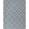 thumbnail image 2 of Jill Zarin Outdoor Collection Area Rug - Napa (7' 10" x 10' Rectangle Pink and Aqua/Light Blue), 2 of 11