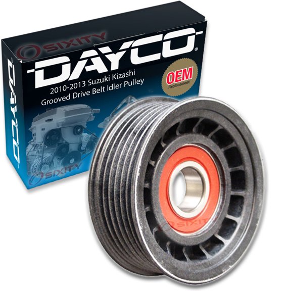 Dayco Grooved Pulley Drive Belt Idler Pulley compatible with Suzuki Kizashi 2.4L L4 2010-2013