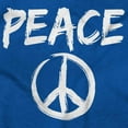 thumbnail image 2 of Hippie Peace Sign Make Love Not War Unisex Fleece Graphic Zip Up Hoodie Brisco Brands 4X, 2 of 6