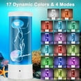 thumbnail image 2 of Jellyfish Lamp with 17  Light Effects 4 Modes Electric Jellyfish Tank Table Lamp with Remote Mood Table Lamp for Home Office Aquarium Tank [White], 2 of 7