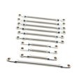 thumbnail image 2 of KLKCMS 10 Pieces Steering Linkage Servo Link Pull Rod Remote Control Car Parts Upgrades Kits for 104020 104006 1/10 RC Crawler Model argent, 2 of 9