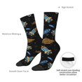 thumbnail image 4 of Pofeuu Space Rocket Print Crew Socks, Adult Running Hiking Socks for Youth and Adult, 4 of 6