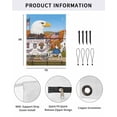 thumbnail image 2 of 4th of July RV Awning Sun Shade Screen 9'X7' Bald Eagle Horse Carriage Mesh Sunscreen American Village Scene Awning Shade Screen with Zipper UV Blocker Completed Kits for RV Motorhome Camper, 2 of 7