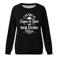 thumbnail image 4 of Womens Large Long Sleeved Round Neck Sweatshirt Printed Loose Tops For Women, 4 of 4
