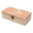 thumbnail image 6 of 7.9×2.3 In Wooden Boxes Durable Easy To Use Dustproof Prevent Slippery Delicate And Cabinet LightSalmon Geometric Lines_1, 6 of 8