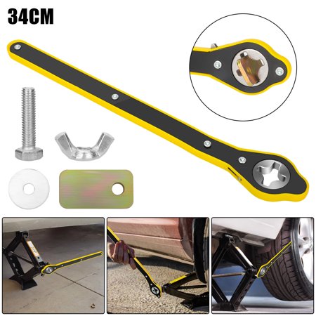 Car Scissor Jack Ratchet Wrench Tire Wheel Lug Wrench Handle Repair Tool