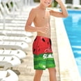 thumbnail image 6 of Cauagu Watermelon Hello Summer Print Swim Trunks for Men,Youth Boys Swim Shorts Compression Liner Beach Shorts Boys' Swimming Shorts 7-20 Years Bathing Suit-Medium, 6 of 7