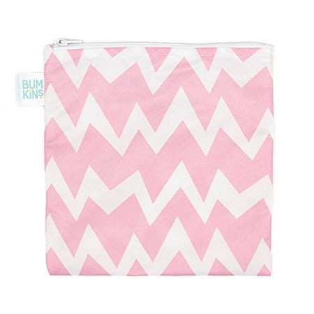 Kins Reusable Snack Bag Large Pink Chevron Kins Reusable Snack Bag Large Pink Chevron