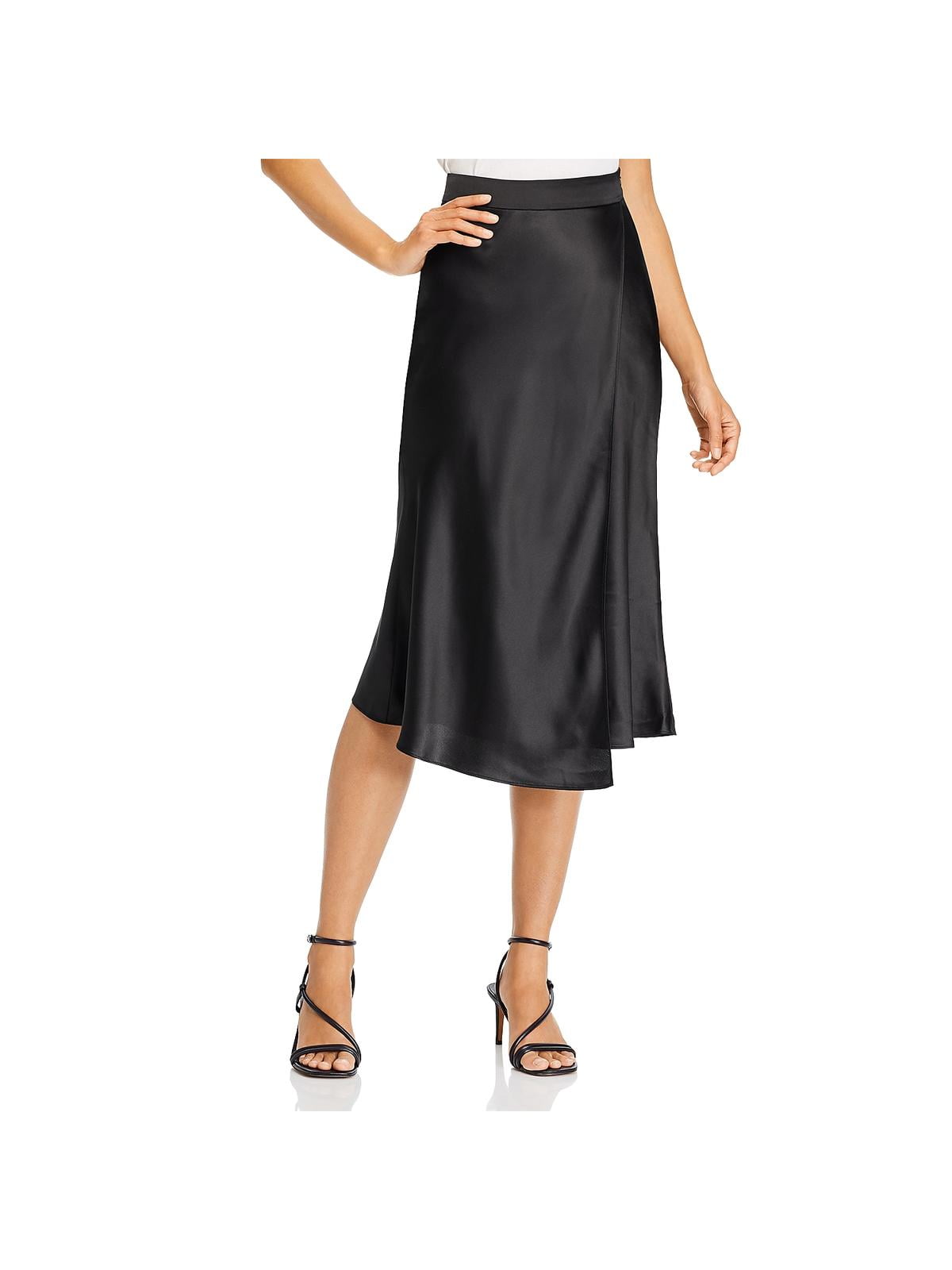 midi wrap skirt silk