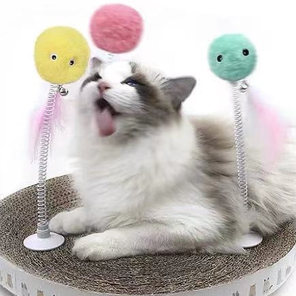Pelota de peluche esponjosa BuyWeek con hierba gatera juguete interactivo para gatos