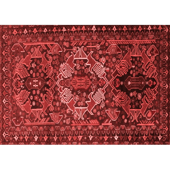 Ahgly Company Indoor Rectangle Persian Red Traditional Area Rugs, 7' x 10'