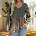 thumbnail image 3 of Perfectbot Womens Dressy Casual Blouses V Neck Tunic Long Sleeve Tops Fall Trendy Fashion Shirts, 3 of 5