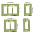 thumbnail image 2 of Yayeee Rocker Switch Wall Plate 1-Gang 4.6"x2.9" Home Decorative Outlet Cover, Martini with Olive, 2 of 6