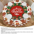 thumbnail image 3 of Mantel Navideño Redondo, Decoraciones Navideñas, Mantel Redondo De Navidad, Mantel Redondo De Navidad Para Exteriores, Mantel Decorativo Para Fiestas En Interiores Y Exteriores, 3 of 7