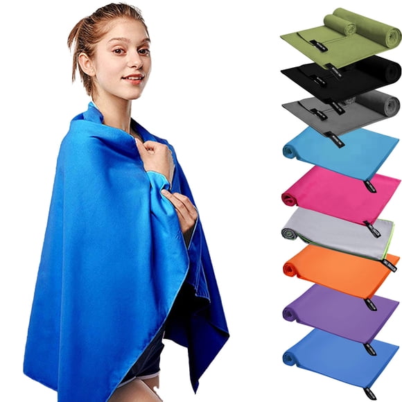 Xihbxyly Toalla Deportiva de Microfibra Superabsorbente, de Secado Rápido, Multiusos para Gimnasio, Playa, Camping y Natación. Secado Rápido, Fácil de Colgar, 40 X 80 Cm.