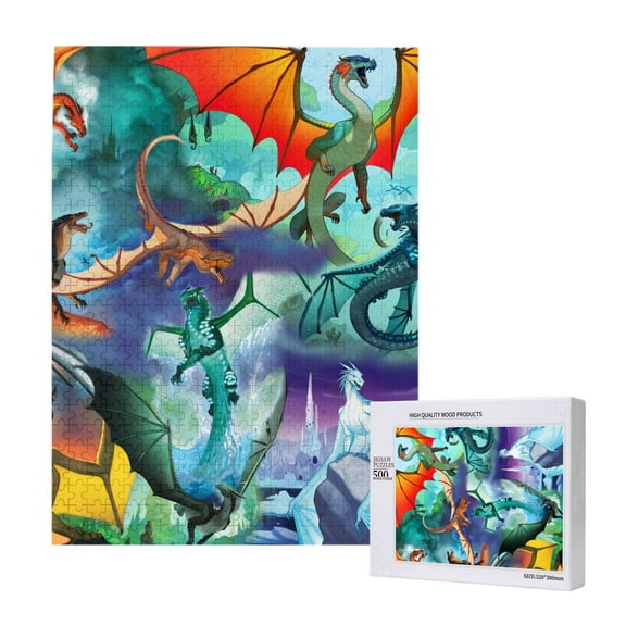 Jigsaw Puzzle 500 Pieces, Wings Of Fire Wooden Puzzle Picture Decorations Toys for Teens Adults