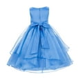thumbnail image 2 of Ekidsbridal Asymmetric Ruffled Organza Sequin Flower Girl Dresses for Junior Pageants Wedding Reception Ceremony 012 12, 2 of 3