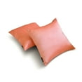 thumbnail image 2 of The HomeCentric Decorative Throw Pillow cover Peach & Coral Pack of 2, 14"x14" (35x35 cm) Art Silk Solid & Two Tone Silk Pillowcase For Sofa Chouch, Hotels, living, Bed Room Modern-Peach Coral Luxury, 2 of 4