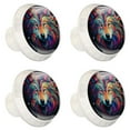 thumbnail image 2 of 4 Pcs Wolf Knobs for Kitchen Cabinet Cupboard Dresser Bookcase Drawer Pulls Handles Round Home Decor, 2 of 8