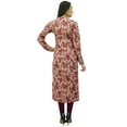 thumbnail image 6 of Bimba Women's Floral Winter Tunic Indian Kurta Long Straight Kurti Full Sleeve, 6 of 8