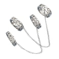 thumbnail image 1 of Paquete de 2 s de con cadena , punk de aleación , de Hip , novedad, conjunto de s apilables, joyería, 1 of 9