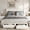 Off-white flannel, variant on Kselythan Full Velvet Upholstered Bed Frame, Tufted Wingback Headboard Platform Bed with Storage Drawers, Wood Slats, No Box Spring Needed for Bedroom