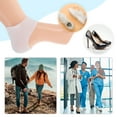 thumbnail image 4 of Unique Bargains 1 Pair Silicone Non Perforated Heel Protectors for Travelling White Silicone, 4 of 4