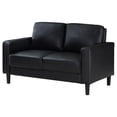 thumbnail image 4 of Ruth Upholstered Track Arm Loveseat Black, 4 of 10