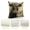 thumbnail image 4 of GOSMITH Highland Cow Throw Pillow Case  Farm Animal Cow Baby Square Pillow Cover for Couch Chair Bedroom Farmhouse Sofa (Baby), 4 of 5