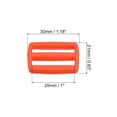 thumbnail image 2 of 1 Inch Tri-Glide Slide Buckles Webbing Strap Fastener, Orange, 50 Pack, 2 of 5