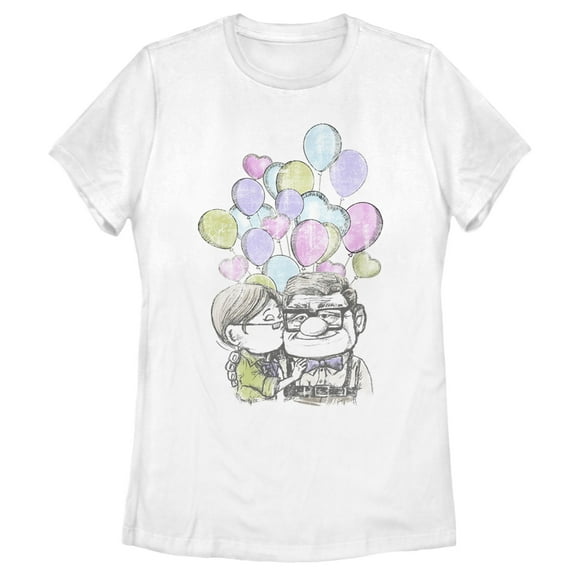 Women's Up Carl And Ellie Love  Graphic Tee White Medium