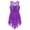 Purple, variant on Hansber Kids Girls Sequins Criss-Cross Back Irregular Hem Ballet Modern Lyrical Dance Dress Pink 6