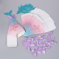 SASABAXI Mermaid Snack Box 10Pcs Assorted Color for Candy Holder Birthday Party Favors 6x2.4x7.1in