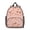 Beige and Pink, variant on Pink Baseball Caps and Balls Pattern Backpack for School, Cute School Bag with Adjustable Shoulder Straps and Padded Back, 13.8"x11.4"x6"