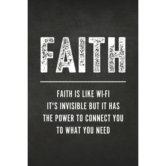 Spiritual Wall Decor - Faith is Like WiFi Religious Art Print - 12" x 18" Art Print Wall Decor