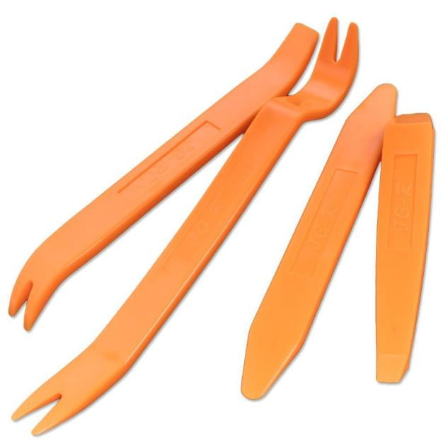 Ensemble de 4 Pcs d'Outils de Retrait Audio de Tableau de Bord, Kit de Réparation en Plastique Robuste Non Marquant, Facile à Utiliser pour le Retrait de Moulure Intérieure et Extérieure de Voiture