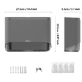 thumbnail image 6 of Plussen Multifold Paper Towel Dispenser Wall Mount, 11.10 x 3.94 x 8.39 In, ABS Gray, 1 Pack, 6 of 10