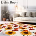 thumbnail image 2 of ODIKA 2'x3' Machine Washable Non-Slip Area Rug, Woodland Bounty Floor Covering Duo Featuring Seasonal Foliage High Traffic Rug, Yellow, 602763, 2 of 7