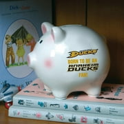 Anaheim Ducks NHL Hockey Gift Rare Collectible Born to Be Ceramic Piggy Bank
