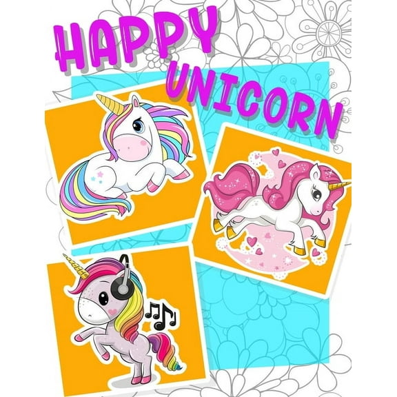 Happy Unicorn : Coloring Book for kids boys and girls (Paperback)