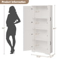 thumbnail image 2 of Yeshouse 60" Freestanding Pantry Cabinet - Elegant Storage Solution with 4 Doors and Customizable Shelving, 2 of 9